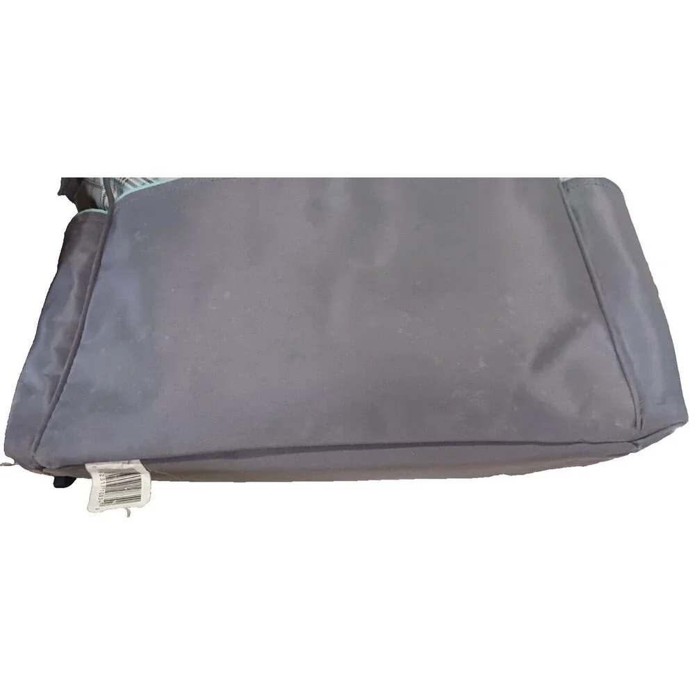 Eddie Bauer Gray and Plaid Diaper Bag with Attached Wetbag